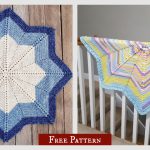 Compass Star Blanket Free Crochet Pattern
