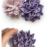 Flower Brooch Free Crochet Pattern