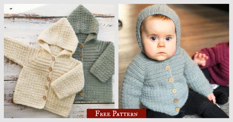 Lemon Peel Baby Jacket Free Crochet Pattern