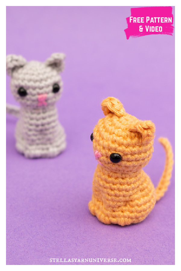 Little Cat Amigurumi Free Crochet Pattern and Video Tutorial 