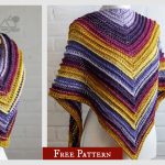 Mountain Ridge Shawl Free Crochet Pattern and Video Tutorial
