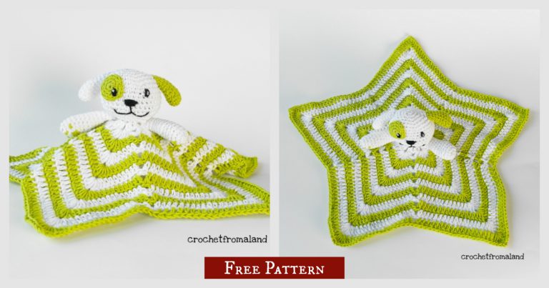 Puppy Lovey Security Blanket Free Crochet Pattern