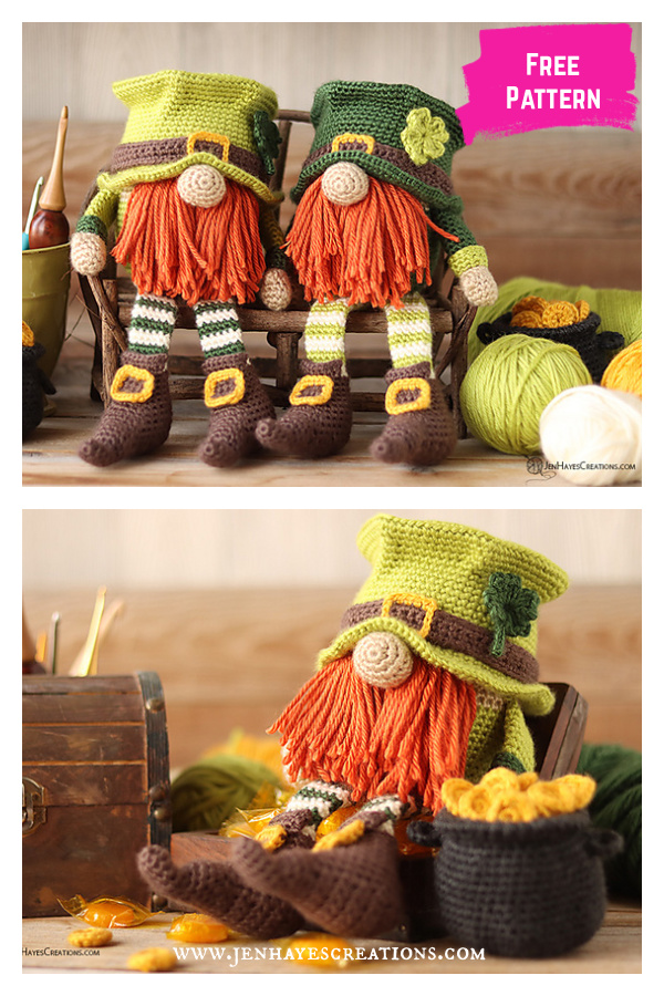 Saint Patrick's Day Leprechaun Gnome Free Crochet Pattern