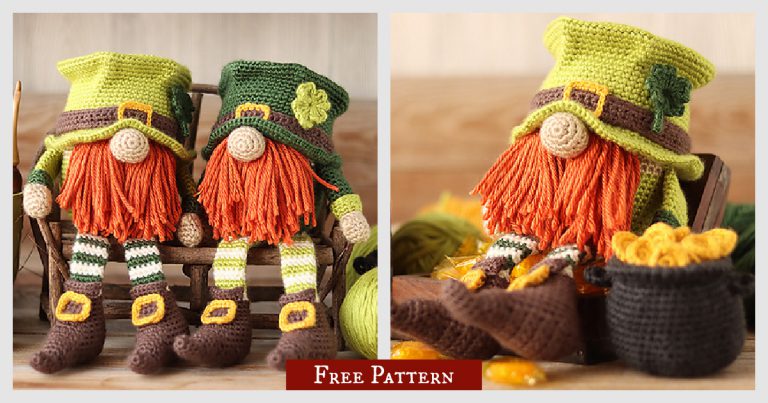 Saint Patrick’s Day Leprechaun Gnome Free Crochet Pattern