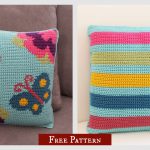 Spring Butterfly Pillow Free Crochet Pattern