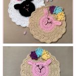 Spring Lamb Pot Holder Free Crochet Pattern and Video Tutorial
