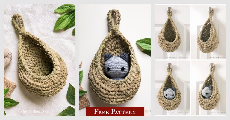 Teardrop Hanging Baskets Free Crochet Pattern and Video Tutorial