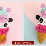Three Scoop Ice Cream Cone Free Crochet Pattern
