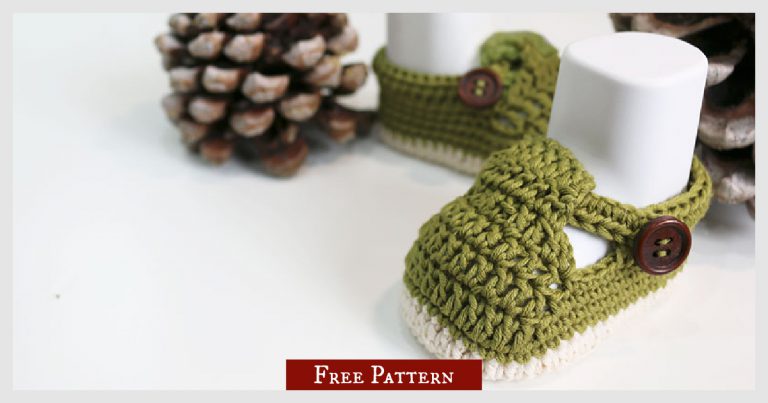 Button Baby Shoes Free Crochet Pattern and Video Tutorial