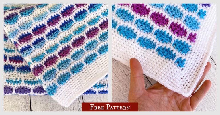 Ice Cream Blanket Free Crochet Pattern and Video Tutorial