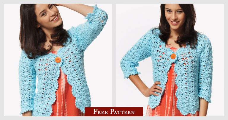 On the Lace Cardigan Free Crochet Pattern