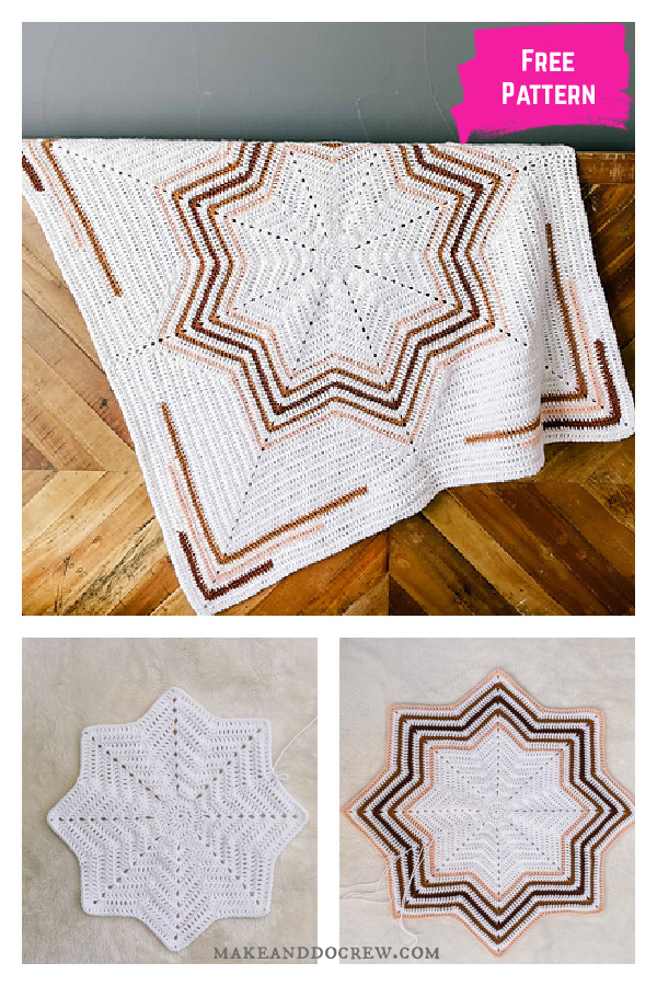 Rising Star Blanket Free Crochet Pattern