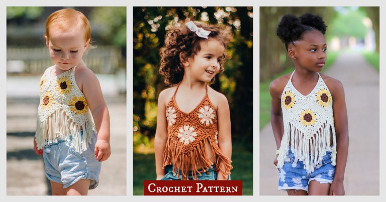 Sunflowers And Daisies Halter Crochet Pattern