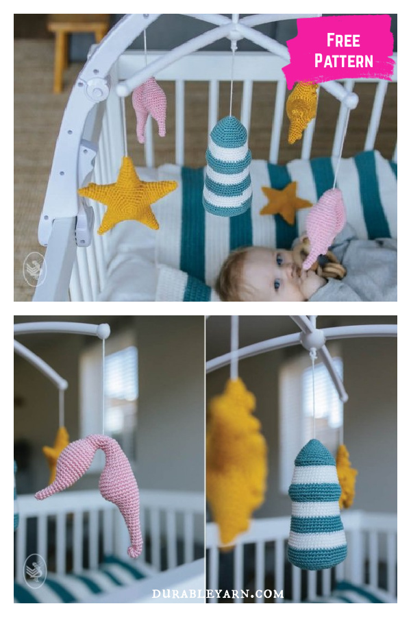 Baby Mobile Sea View Free Crochet Pattern