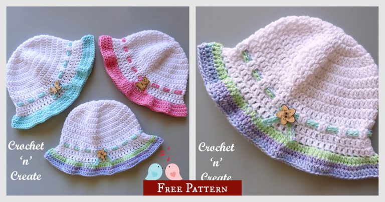 Baby Sun Hat Free Crochet Pattern