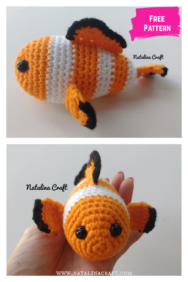 Clownfish Amigurumi Free Crochet Pattern