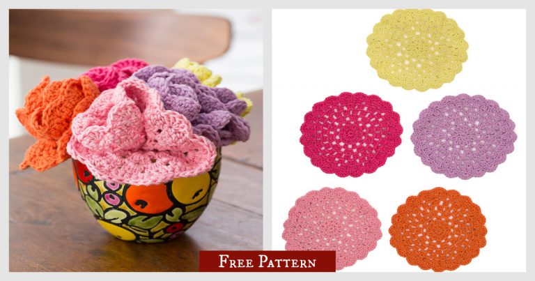 Dishcloths Bouquet Free Crochet Pattern