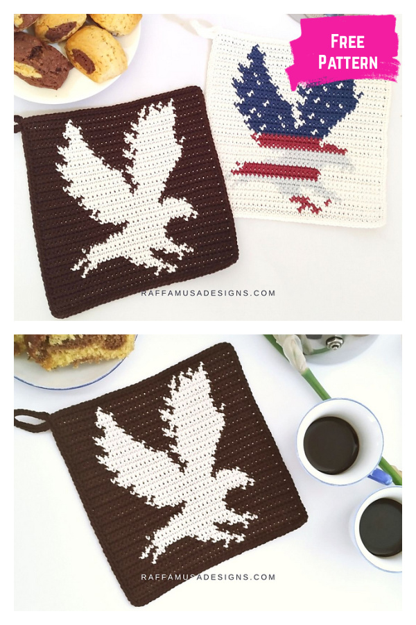 Eagle Potholder Free Crochet Pattern
