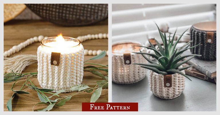 Emmett Candle Cozy Free Crochet Pattern