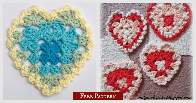 Granny Hearts Free Crochet Pattern