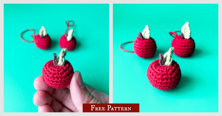 Mini Apple Amigurumi Free Crochet Pattern