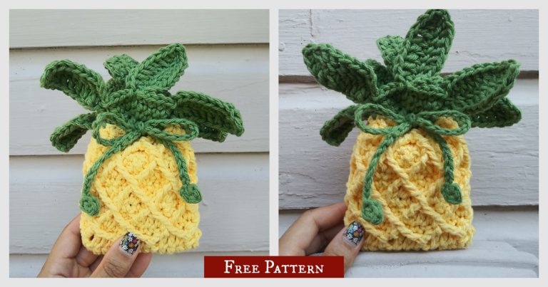 Pineapple Soap Cozy Free Crochet Pattern
