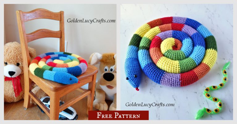 Snake Chair Pad Free Crochet Pattern