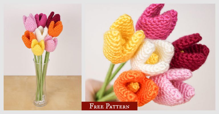 Tulips Flower Free Crochet Pattern
