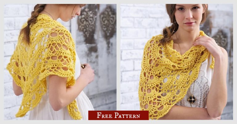 Yes Yes Shawl Free Crochet Pattern