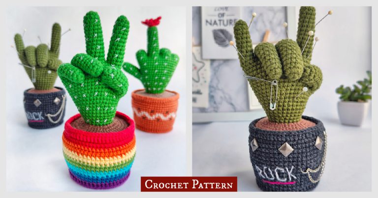 Cactus Hand Crochet Pattern