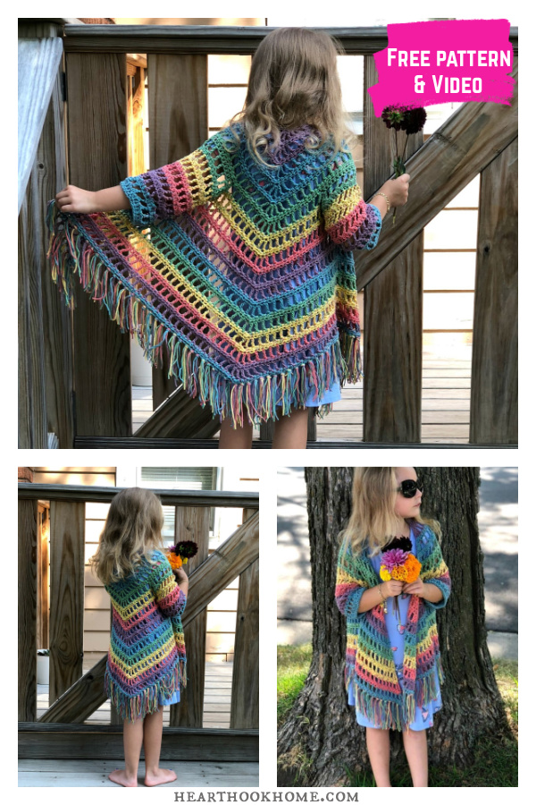 Child Shawl Cardigan Free Crochet Pattern 