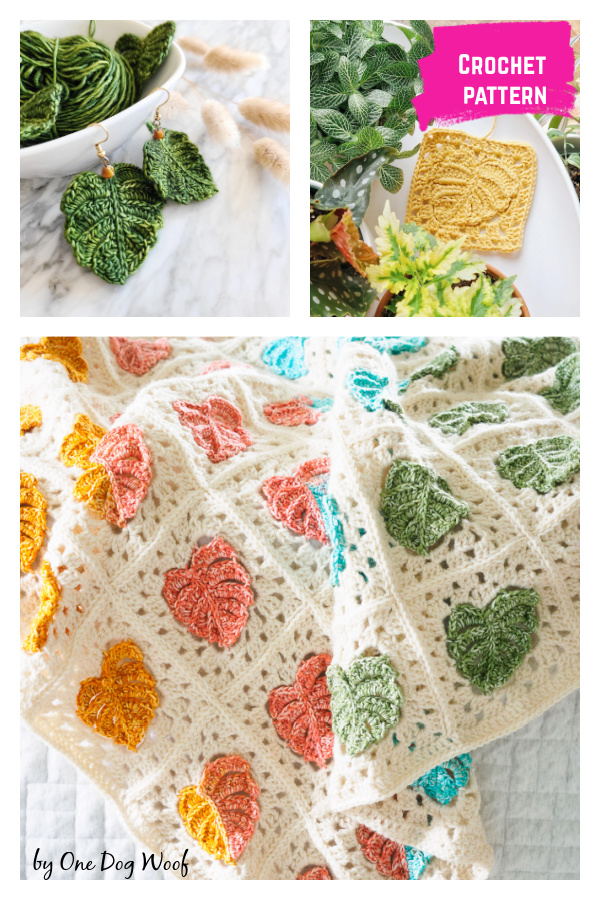 Flirty Foliage Monstera Leaf Crochet Pattern