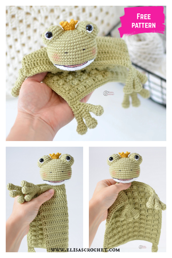 Frog Safety Blanket Free Crochet Pattern