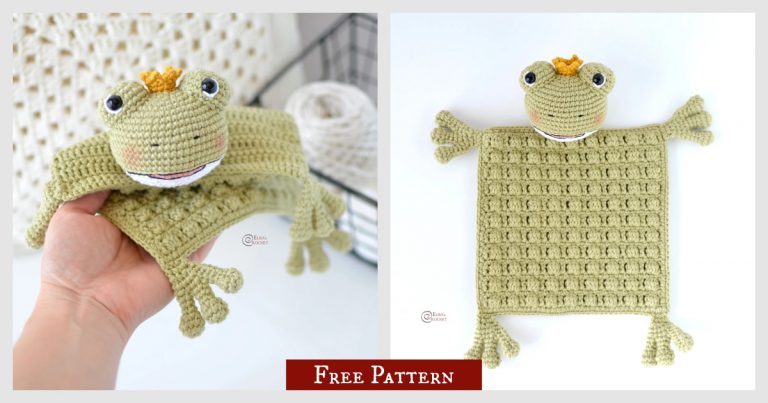 Frog Safety Blanket Free Crochet Pattern