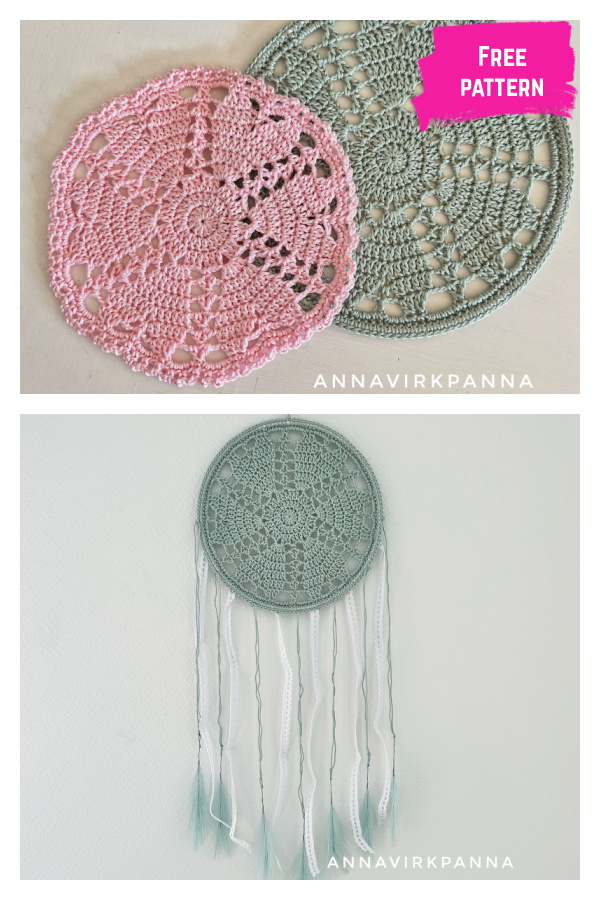 Hearts mandala Free Crochet Pattern