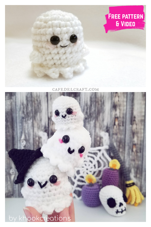 Howl the Littlest Ghost Free Crochet Pattern and Video Tutorial