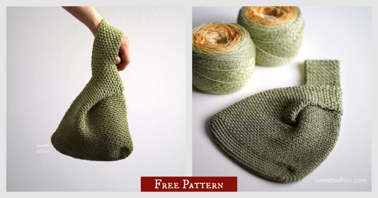 Mosu Japanese Knot Bag  Free Crochet Pattern and Video Tutorial