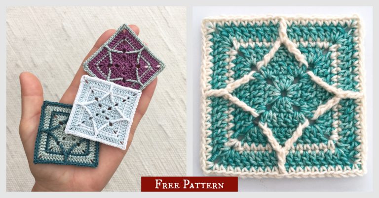 Northern Diamond Square Free Crochet Pattern