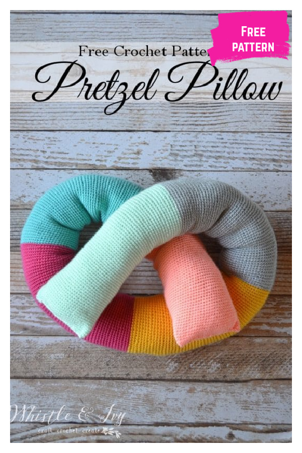 Pretzel Tube Pillow Free Crochet Pattern