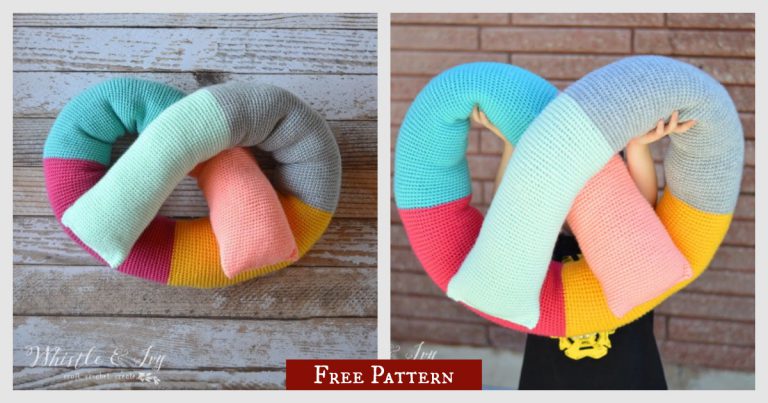 Pretzel Tube Pillow Free Crochet Pattern