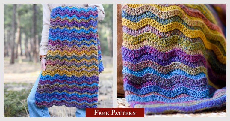 Rolling Hills Throw Free Crochet Pattern