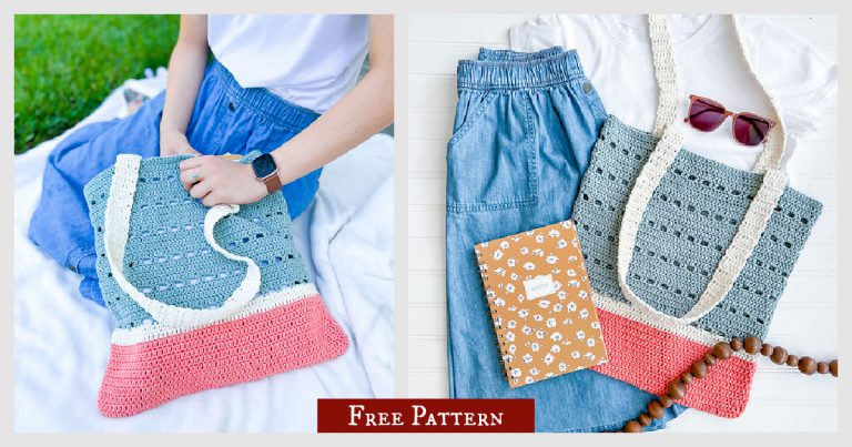 Sunset Shores Tote Bag Free Crochet Pattern