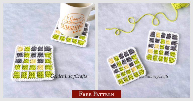 Wordle Coaster Free Crochet Pattern
