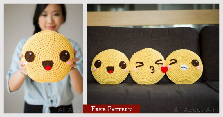 Emoji Pillows Free Crochet Pattern