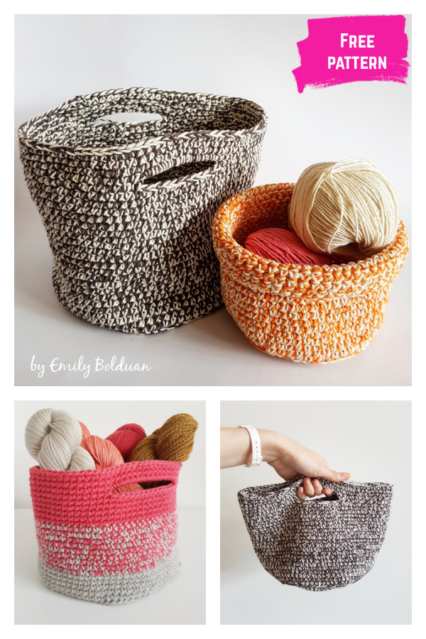 Stash Basket Free Crochet Pattern 