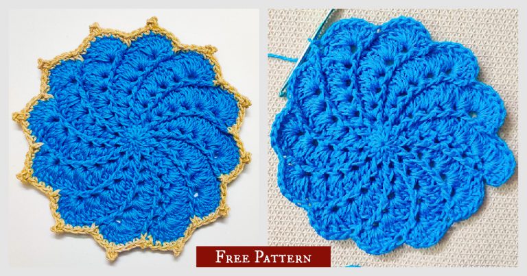 Whirlpool Flower Doily Free Crochet Pattern and Video Tutorial