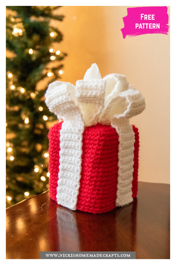 Gift Tissue Box Cover Free Crochet Pattern