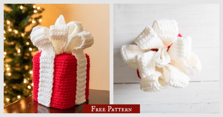 Gift Tissue Box Cover Free Crochet Pattern