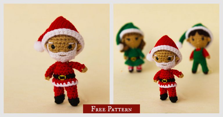 Mini Santa Doll Free Crochet Pattern