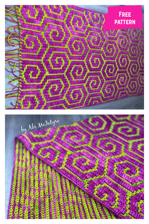Swirly McWhirly Overlay Mosaic Free Crochet Pattern